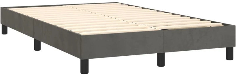 ΚΡΕΒΑΤΙ BOXSPRING ΜΕ ΣΤΡΩΜΑ ΣΚΟΥΡΟ ΓΚΡΙ 120X200 ΕΚ. ΒΕΛΟΥΔΙΝΟ 3141414