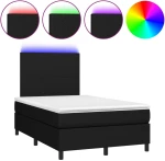 ΚΡΕΒΑΤΙ BOXSPRING ΜΕ ΣΤΡΩΜΑ & LED ΜΑΥΡΟ 120X200 ΕΚ. ΥΦΑΣΜΑΤΙΝΟ 3134703