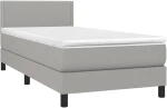 ΚΡΕΒΑΤΙ BOXSPRING ΜΕ ΣΤΡΩΜΑ & LED ΑΝ.ΓΚΡΙ 90X190 ΕΚ. ΥΦΑΣΜΑΤΙΝΟ 3133037
