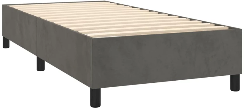 ΚΡΕΒΑΤΙ BOXSPRING ΜΕ ΣΤΡΩΜΑ ΣΚΟΥΡΟ ΓΚΡΙ 80X200 ΕΚ. ΒΕΛΟΥΔΙΝΟ 3142870