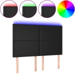 ΚΕΦΑΛΑΡΙ ΚΡΕΒΑΤΙΟΥ LED ΜΑΥΡΟ 144X5X118/128 ΕΚ 3122234