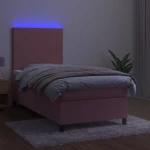 ΚΡΕΒΑΤΙ BOXSPRING ΜΕ ΣΤΡΩΜΑ & LED ΡΟΖ 80 X 200 ΕΚ. ΒΕΛΟΥΔΙΝΟ 3135974