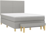 ΚΡΕΒΑΤΙ BOXSPRING ΜΕ ΣΤΡΩΜΑ ΑΝΟΙΧΤΟ ΓΚΡΙ 140X190 ΕΚ. ΥΦΑΣΜΑΤΙΝΟ 3136989