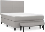 ΚΡΕΒΑΤΙ BOXSPRING ΜΕ ΣΤΡΩΜΑ ΑΝΟΙΧΤΟ ΓΚΡΙ 140X190 ΕΚ. ΥΦΑΣΜΑΤΙΝΟ 3136429