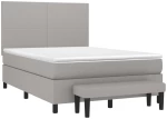 ΚΡΕΒΑΤΙ BOXSPRING ΜΕ ΣΤΡΩΜΑ ΑΝΟΙΧΤΟ ΓΚΡΙ 140X190 ΕΚ. ΥΦΑΣΜΑΤΙΝΟ 3136429