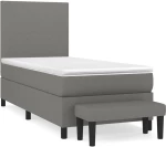 ΚΡΕΒΑΤΙ BOXSPRING ΜΕ ΣΤΡΩΜΑ ΣΚΟΥΡΟ ΓΚΡΙ 80X200 ΕΚ. ΥΦΑΣΜΑΤΙΝΟ 3136390
