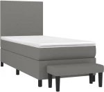 ΚΡΕΒΑΤΙ BOXSPRING ΜΕ ΣΤΡΩΜΑ ΣΚΟΥΡΟ ΓΚΡΙ 80X200 ΕΚ. ΥΦΑΣΜΑΤΙΝΟ 3136390