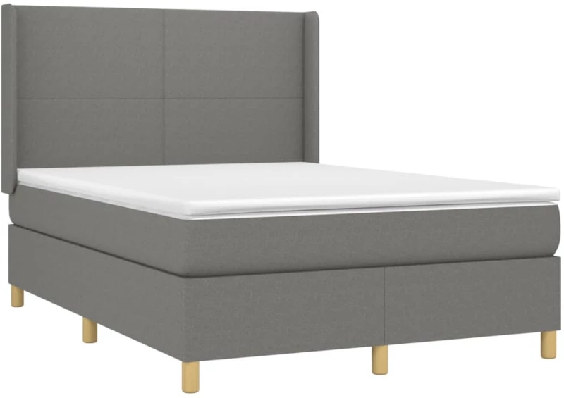 ΚΡΕΒΑΤΙ BOXSPRING ΜΕ ΣΤΡΩΜΑ & LED ΣΚ.ΓΚΡΙ 140X200 ΕΚ ΥΦΑΣΜΑΤΙΝΟ 3138718
