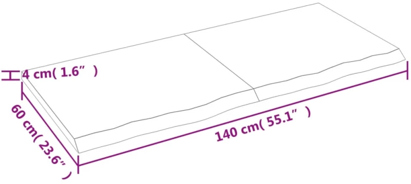 ΡΑΦΙ ΤΟΙΧΟΥ ΑΝΟΙΧΤΟ ΚΑΦΕ 140X60X4 ΕΚ. ΕΠΕΞΕΡΓ. ΜΑΣΙΦ ΞΥΛΟ ΔΡΥΟΣ 363706
