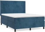 ΚΡΕΒΑΤΙ BOXSPRING ΜΕ ΣΤΡΩΜΑ ΣΚΟΥΡΟ ΜΠΛΕ 140X190 ΕΚ. ΒΕΛΟΥΔΙΝΟ 3132559