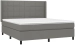 ΚΡΕΒΑΤΙ BOXSPRING ΜΕ ΣΤΡΩΜΑ & LED ΣΚ.ΓΚΡΙ 160X200 ΕΚ ΥΦΑΣΜΑΤΙΝΟ 3138326