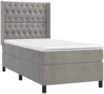 ΚΡΕΒΑΤΙ BOXSPRING ΜΕ ΣΤΡΩΜΑ ΑΝΟΙΧΤΟ ΓΚΡΙ 80X200 ΕΚ. ΒΕΛΟΥΔΙΝΟ 3132825