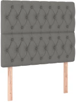 ΚΡΕΒΑΤΙ BOXSPRING ΜΕ ΣΤΡΩΜΑ ΣΚΟΥΡΟ ΓΚΡΙ 90X190 ΕΚ. ΥΦΑΣΜΑΤΙΝΟ 3137358