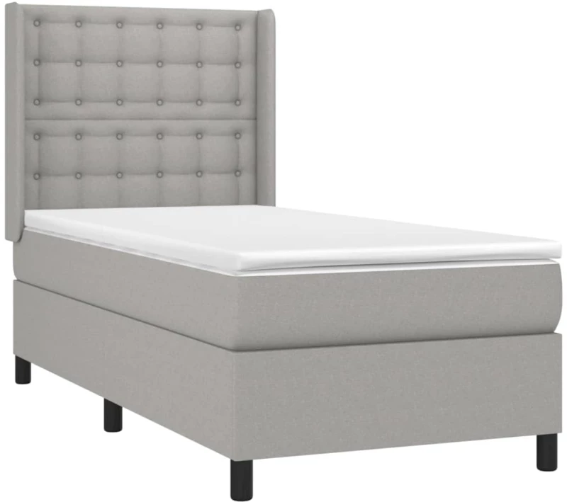 ΚΡΕΒΑΤΙ BOXSPRING ΜΕ ΣΤΡΩΜΑ & LED ΑΝ.ΓΚΡΙ 90X200 ΕΚ. ΥΦΑΣΜΑΤΙΝΟ 3138605