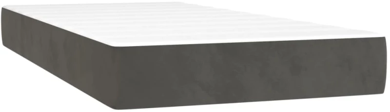 ΚΡΕΒΑΤΙ BOXSPRING ΜΕ ΣΤΡΩΜΑ ΣΚΟΥΡΟ ΓΚΡΙ 90X190 ΕΚ. ΒΕΛΟΥΔΙΝΟ 3143236