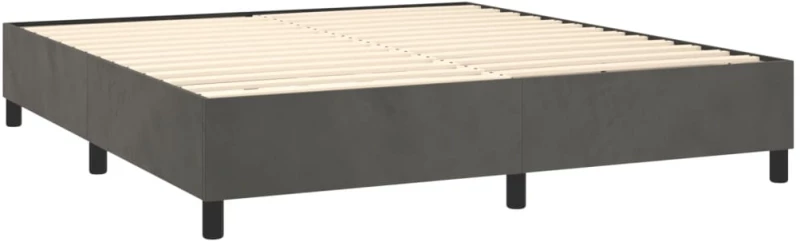 ΚΡΕΒΑΤΙ BOXSPRING ΜΕ ΣΤΡΩΜΑ & LED ΣΚ. ΓΚΡΙ 180X200ΕΚ. ΒΕΛΟΥΔΙΝΟ 3139818