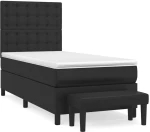 ΚΡΕΒΑΤΙ BOXSPRING ΜΕ ΣΤΡΩΜΑ ΜΑΥΡΟ 90X200ΕΚ. ΑΠΟ ΣΥΝΘΕΤΙΚΟ ΔΕΡΜΑ 3137641