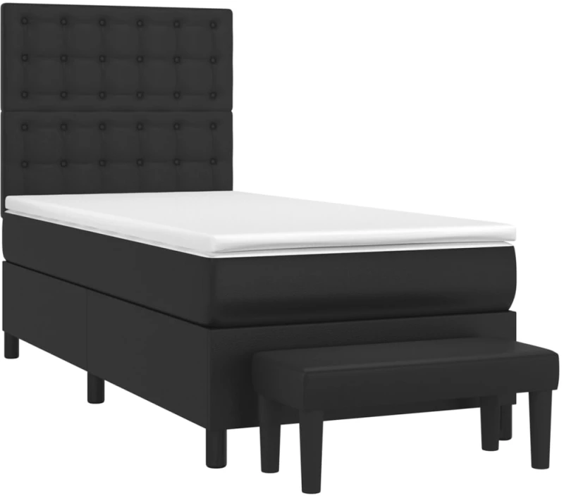 ΚΡΕΒΑΤΙ BOXSPRING ΜΕ ΣΤΡΩΜΑ ΜΑΥΡΟ 90X200ΕΚ. ΑΠΟ ΣΥΝΘΕΤΙΚΟ ΔΕΡΜΑ 3137641