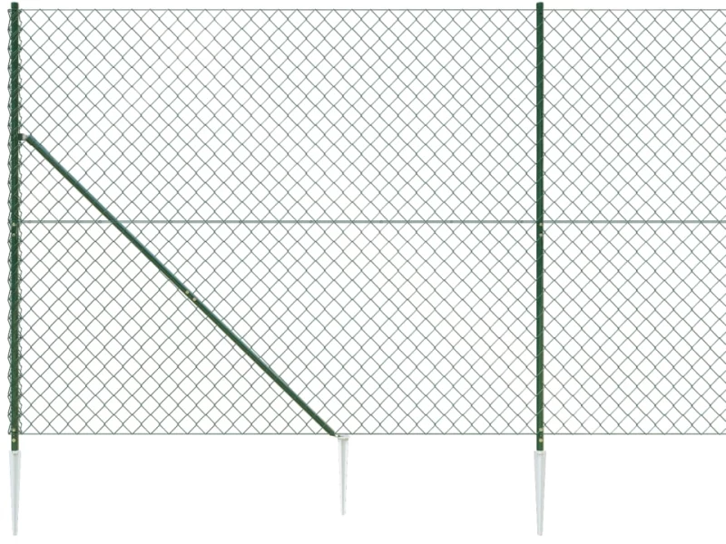 ΣΥΡΜΑΤΟΠΛΕΓΜΑ ΠΕΡΙΦΡΑΞΗΣ ΠΡΑΣΙΝΟ 0,8 X 25 Μ. ΜΕ ΚΑΡΦΩΤΕΣ ΒΑΣΕΙΣ 153928