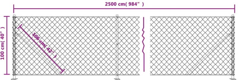 ΣΥΡΜΑΤΟΠΛΕΓΜΑ ΠΕΡΙΦΡΑΞΗΣ ΠΡΑΣΙΝΟ 1X25 Μ. ΜΕ ΒΑΣΕΙΣ ΦΛΑΝΤΖΑ 153945