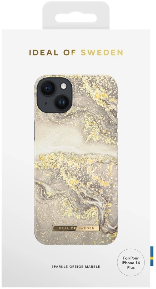 IDEAL OF SWEDEN Θήκη Fashion iPhone 14 Plus Sparkle Greige Marble IDFCSS19-I2267-121