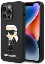 Karl Lagerfeld Silicone NFT Ikonik - Case for iPhone 14 Pro (Black)