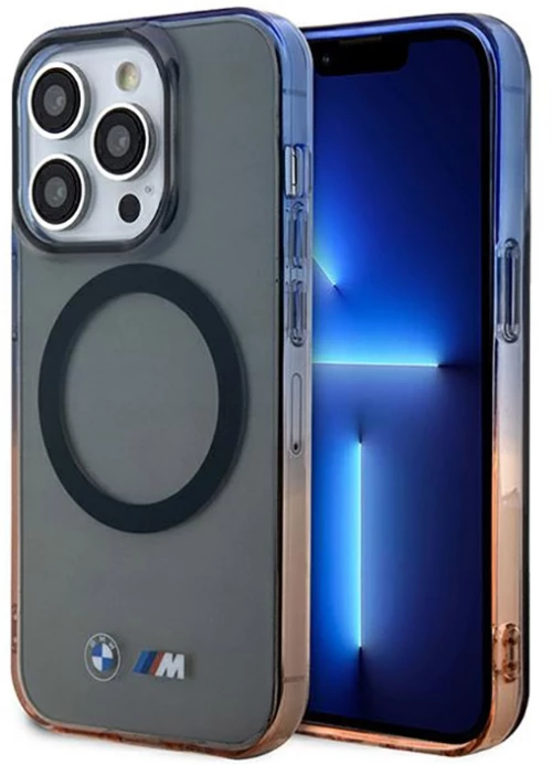 BMW Gradient Bumper MagSafe - Case for iPhone 14 Pro (Grey)