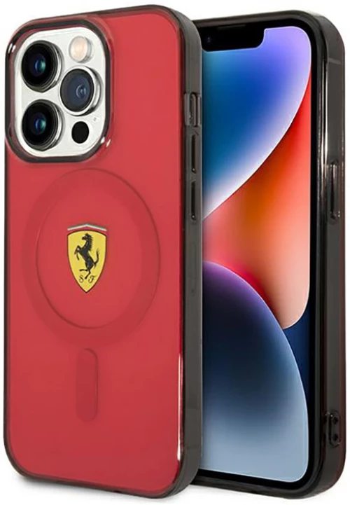 Ferrari Translucent MagSafe - Case for iPhone 14 Pro (Red)