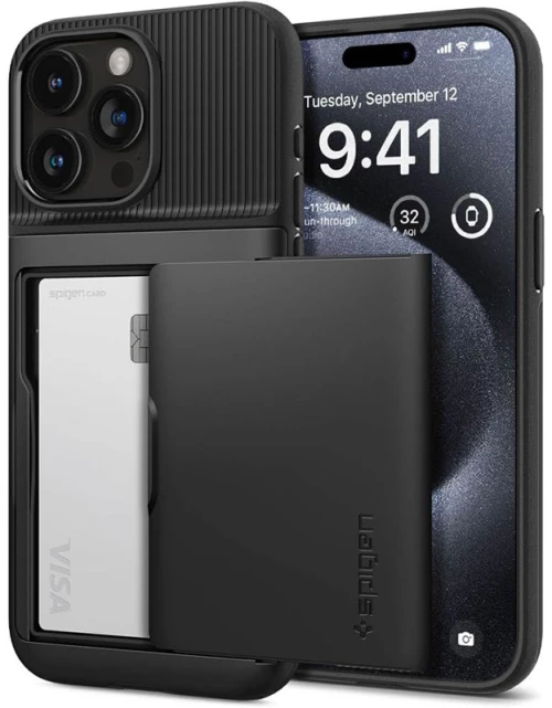 Spigen Slim Armor CS - Case for iPhone 15 Pro (Black)