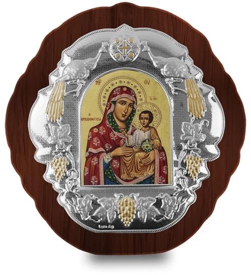 Ασημένια εικόνα ΙΕΡΟΣΟΛΥΜΙΤΙΣΣΑ ΑΓΙΟΓΡΑΦΙΑ 22x21cm