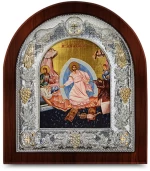 Ασημένια εικόνα ΑΝΑΣΤΑΣΗ ΑΓΙΟΓΡΑΦΙΑ  15x13cm