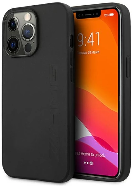 AMG Leather Hot Stamped - Case for iPhone 14 Pro (Black)