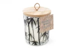 Ποτήρι με ξύλινο καπάκι και κερί σχέδιο/α bamboo 8x10