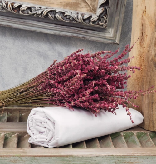 Σεντόνια Μονόχρωμα Λάστιχο Angel - White, Υπέρδιπλο λάστιχο (175x200+25)