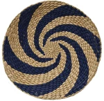 Πιατέλα ψάθινη blue rush Φ40εκ.