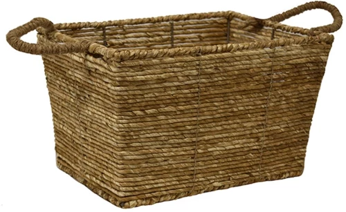 Καλάθι ψάθινο φυσικό 37X27X22