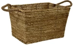 Καλάθι ψάθινο φυσικό 37X27X22