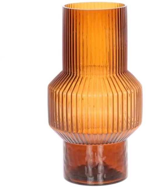 Βάζο γυάλινο Retro καφέ 15x30