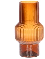 Βάζο γυάλινο Retro καφέ 15x30