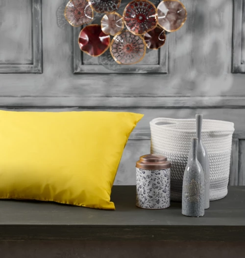 Μαξιλαροθήκες Μονόχρωμες Power Nap Premium - Mustard, 50x70