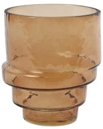 Βάζο γυάλινο Angelica καφέ 13x15