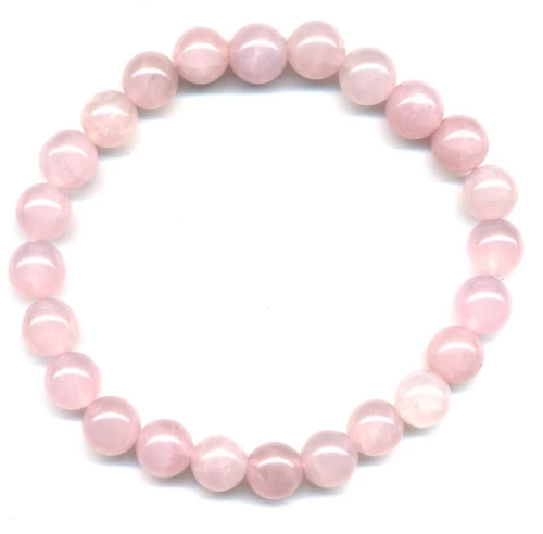 Χειροποίητο Mala – Βραχιόλι με Ενεργειακούς Λίθους Ροζ Χαλαζία Rose Quartz 8mm