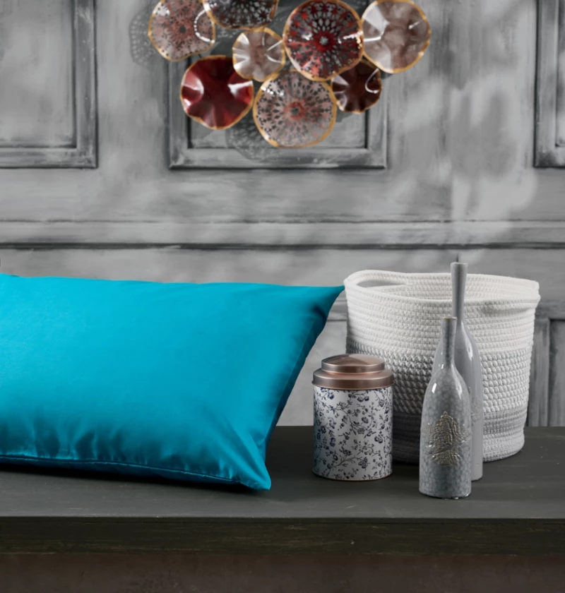 Μαξιλαροθήκες Μονόχρωμες Power Nap - Acqua, 50x70