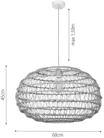 InLight Κρεμαστό Φωτιστικό από σχοινί 1xE27 D:60cm (4041-A)
