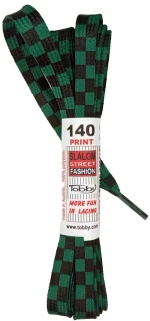 Κορδόνια παπουτσιών Tobby Checker Green 140cm