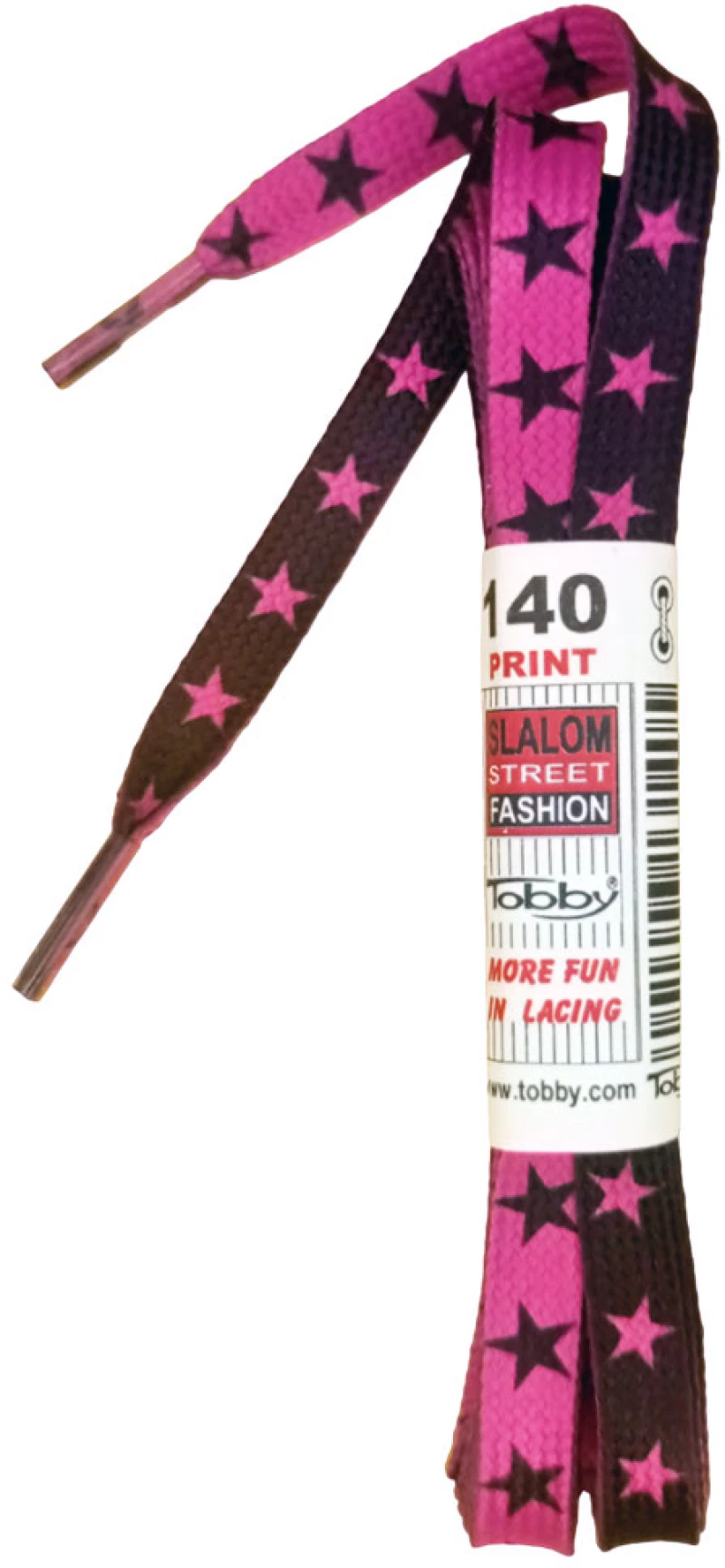 Κορδόνια παπουτσιών Tobby Double Face Stars ΦούξιαΜαύρο 140cm