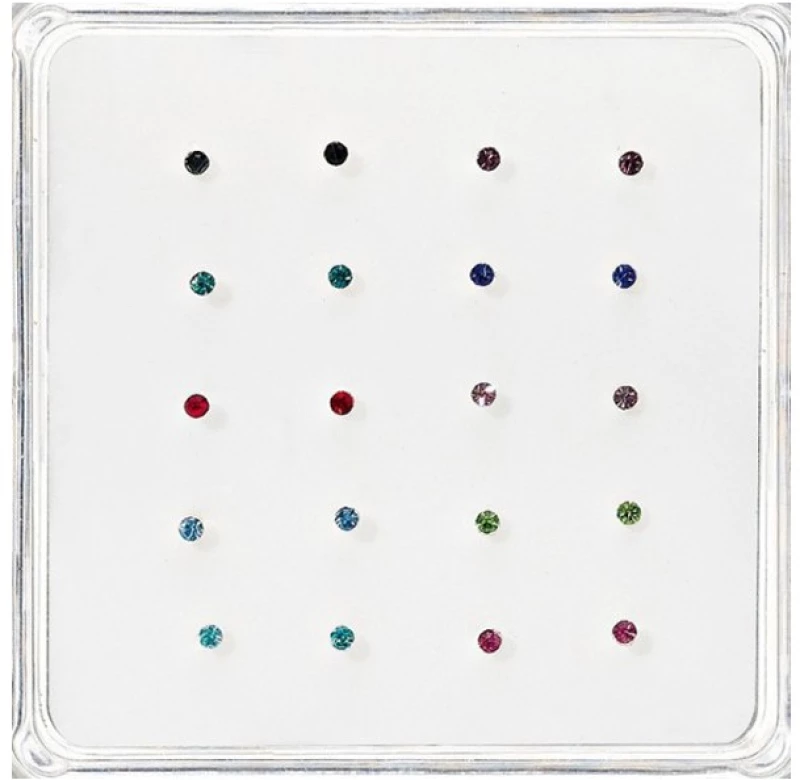 Σκουλαρίκι Μύτης Με Stras 1,5mm Fantazy 1985-36 Μαύρο