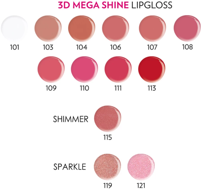 3D Mega Shine Lipgloss Golden Rose 5.2 ml 110