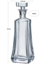 Καράφα γάμου Κρυστάλλινη Με Σχέδιο (9,5x29εκ.) ΚΜ60