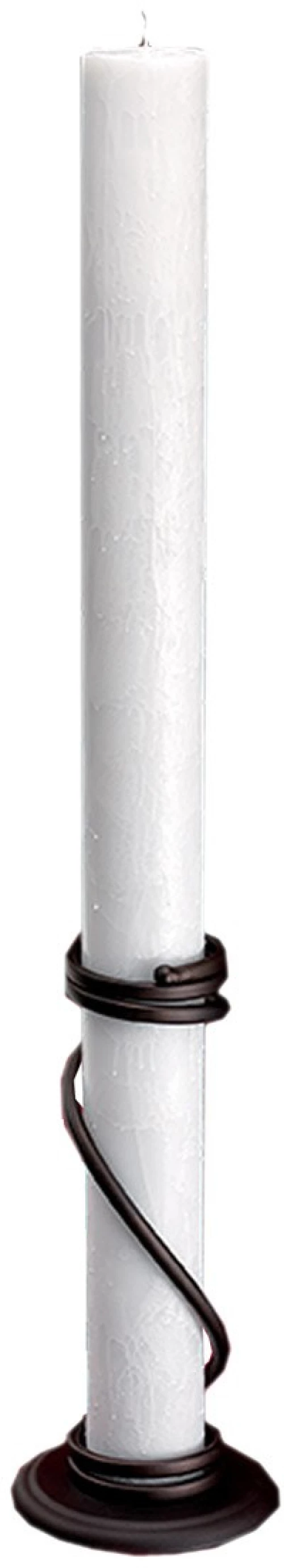 Λαμπάδα Γάμου Κούφιο Κερί 12x140cm NK005 (2ΤΜΧ.) Εκρου Με Βάση